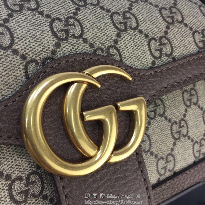 GUCCI古馳 新款 專櫃品質 原單 446744 啡Pvc啡皮 鏈條 單肩 斜挎包HY1455